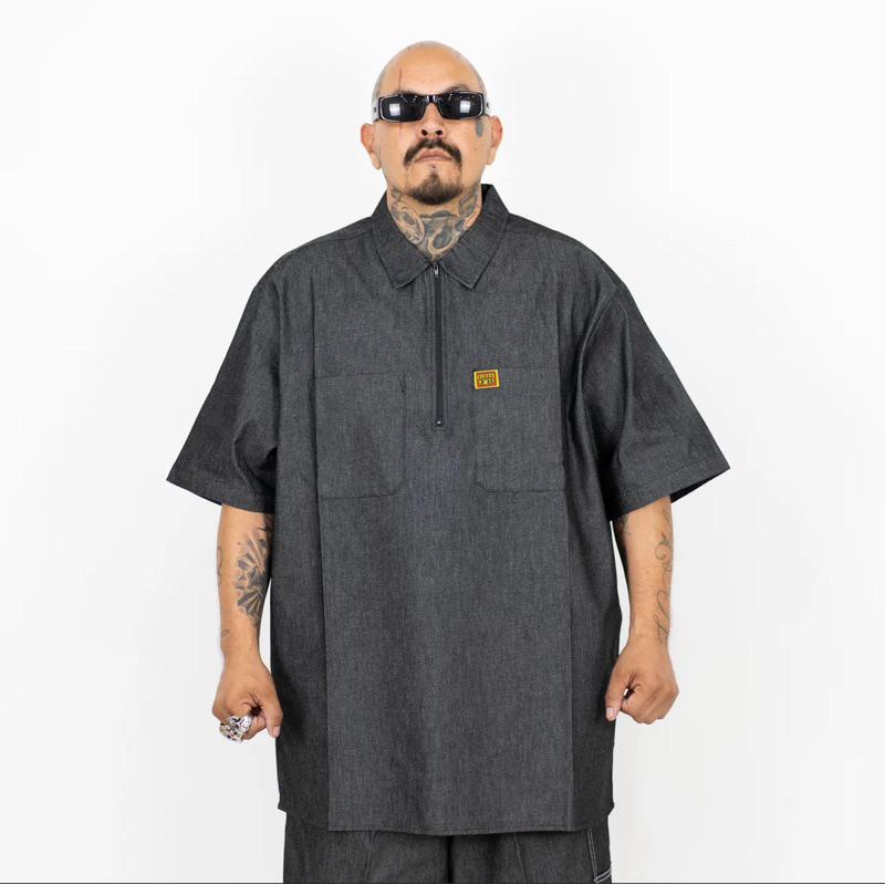 〔GroveStreet〕 FB County 牛仔襯衫 短袖工裝襯衫 Hard Denim ZIP 官方授權經銷