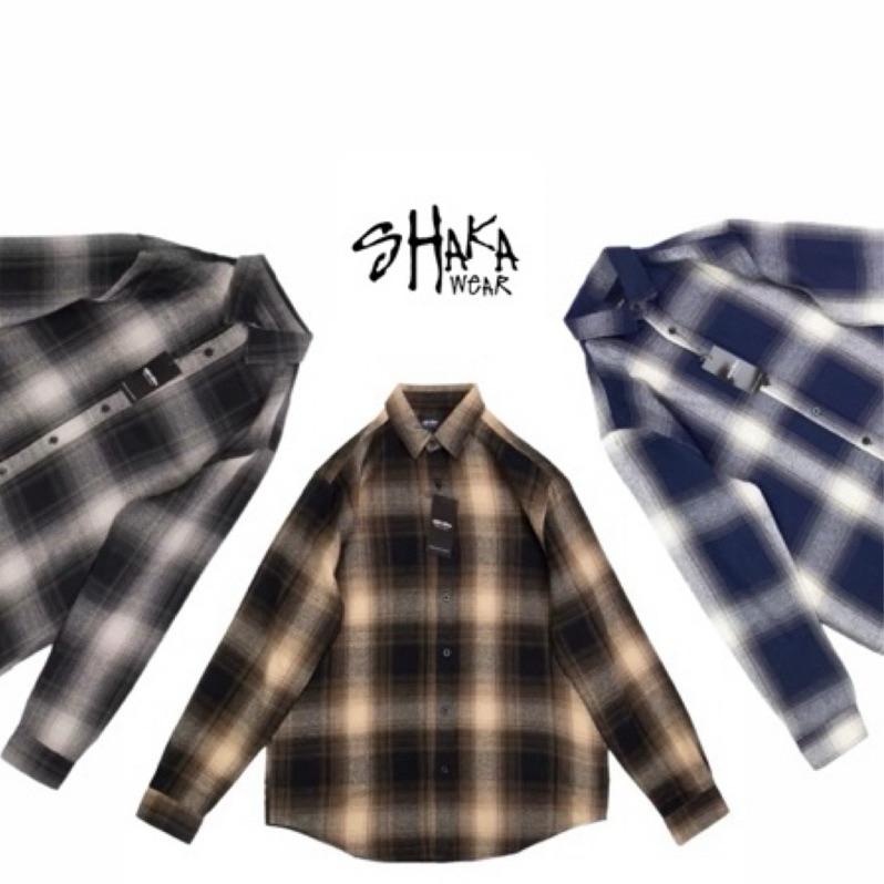 〔GroveStreet〕現貨 Shaka Wear 長袖格紋襯衫  plaid shirt 正宗西岸 官方授權經銷