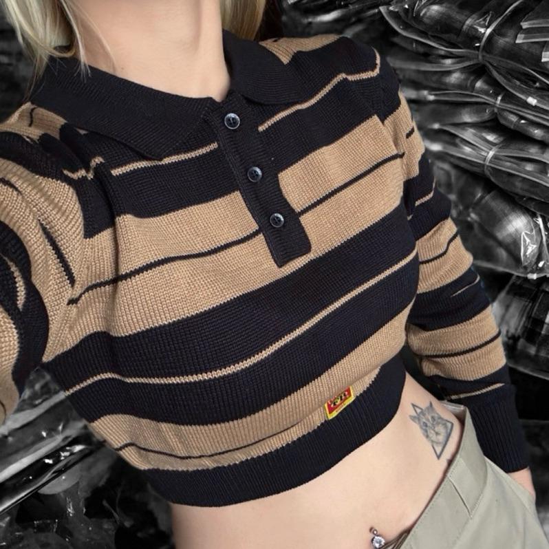 〔GroveStreet〕 FB County 女款 長袖上衣 針織短版上衣 Crop top 官方授權經銷 正宗西岸