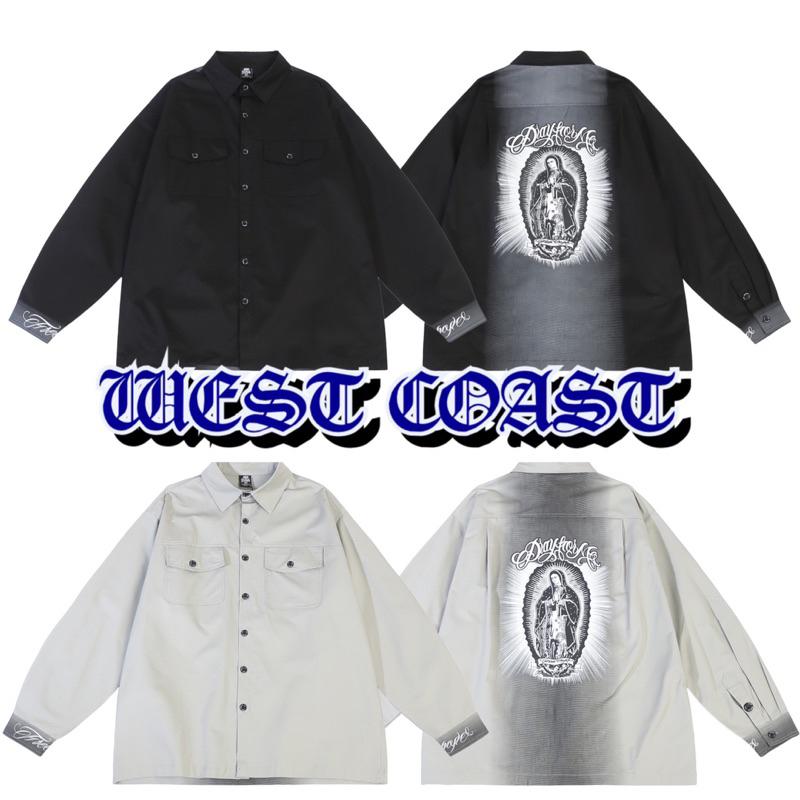 〔GroveStreet〕 現貨 Chicano Scrip Long Sleeve Shirt 西岸 刺繡 工裝襯衫
