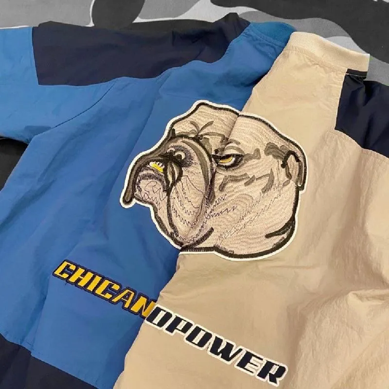 〔GroveStreet〕現貨 實拍 90s 冰球衣 Old School 惡霸犬 刺繡 復古套頭風衣 Chicano