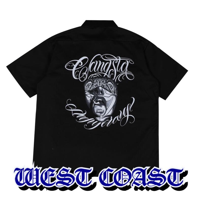 〔GroveStreet〕 現貨 Chicano Scrip Shirt 西岸風格 重磅絲光棉 Chicano 工裝襯衫