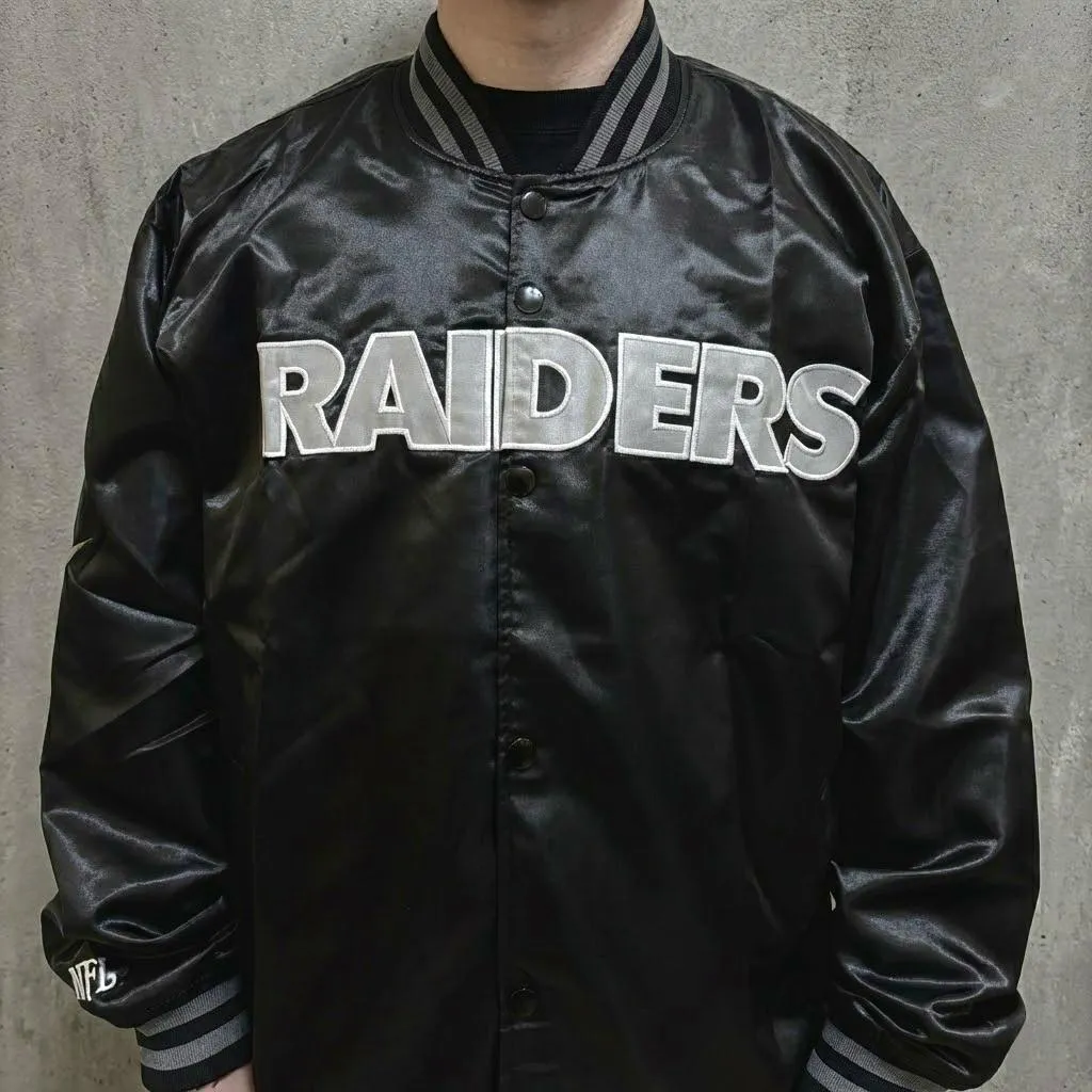 〔GroveStreet〕 現貨 NFL Las Vegas Raiders 拉斯維加斯突襲者 棒球外套