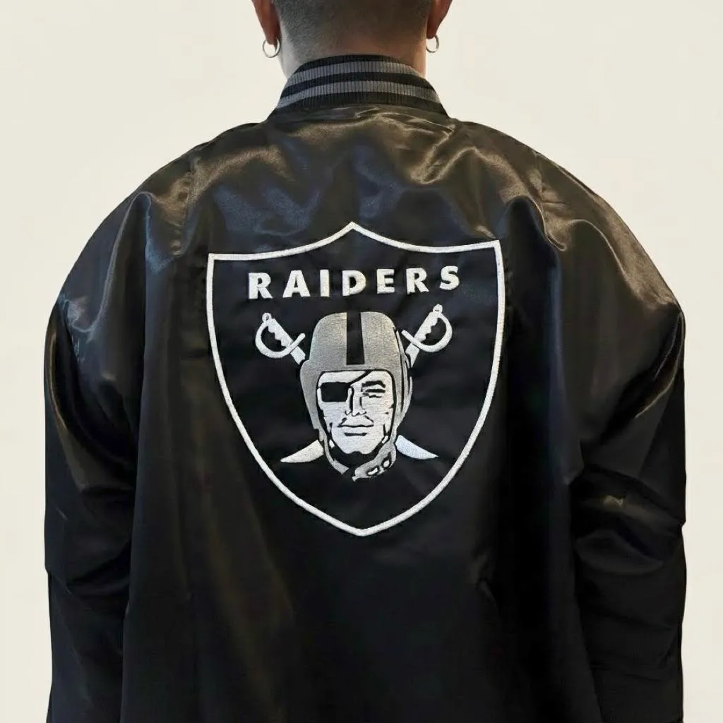 〔GroveStreet〕 現貨 NFL Las Vegas Raiders 拉斯維加斯突襲者 棒球外套