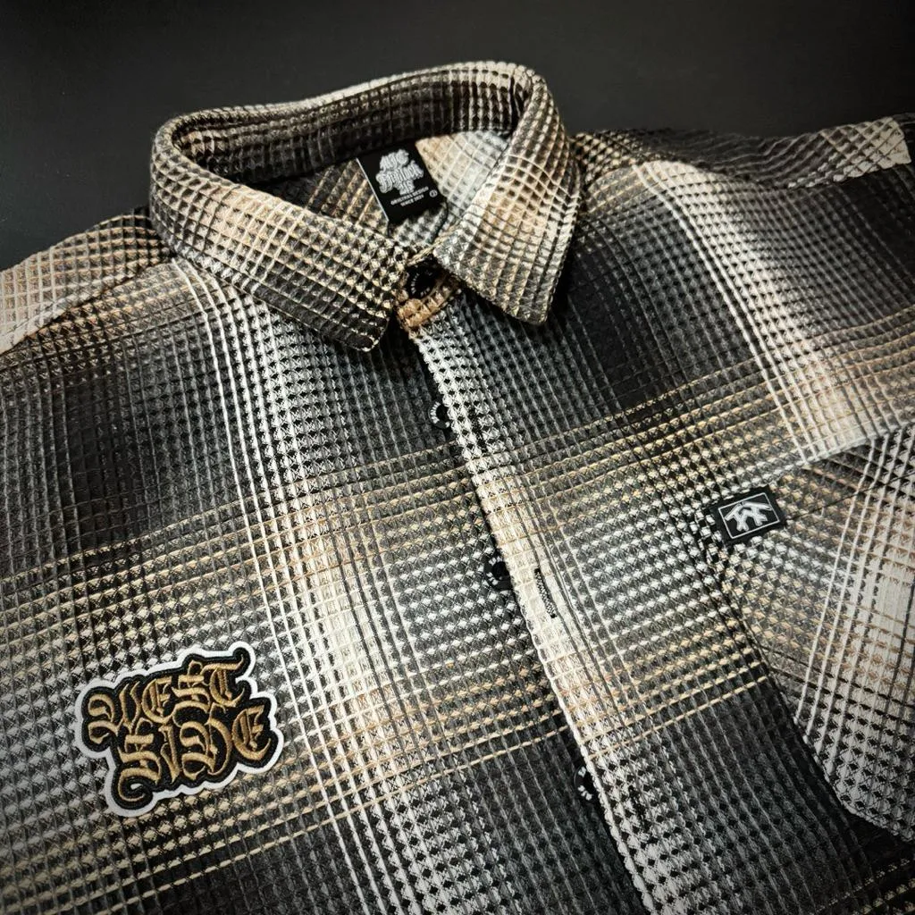 〔GroveStreet〕現貨 重磅格紋襯衫 90s Chicano westside西岸風格 立體壓紋 刺繡 新色實拍