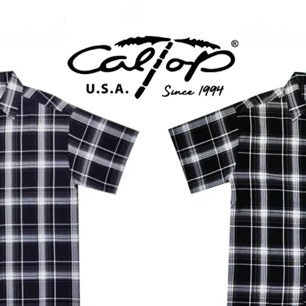 〔GroveStreet〕 現貨 CALTOP 1000S/S 格紋短袖襯衫 抗皺 西岸風格 美式街頭 Chicano