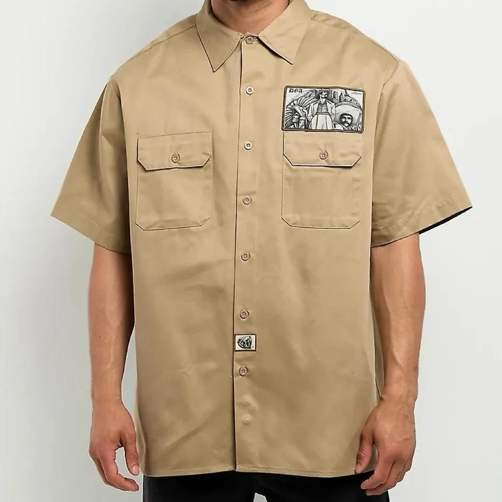 〔GroveStreet〕 現貨 DGA SOY CHICANO 卡其 工裝襯衫 西岸風格 Chicano 短袖襯衫