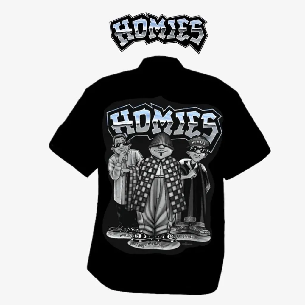 〔GroveStreet〕 現貨 DGA Homies EIGHTBALL TRIO 工裝襯衫 短袖襯衫 西岸街頭