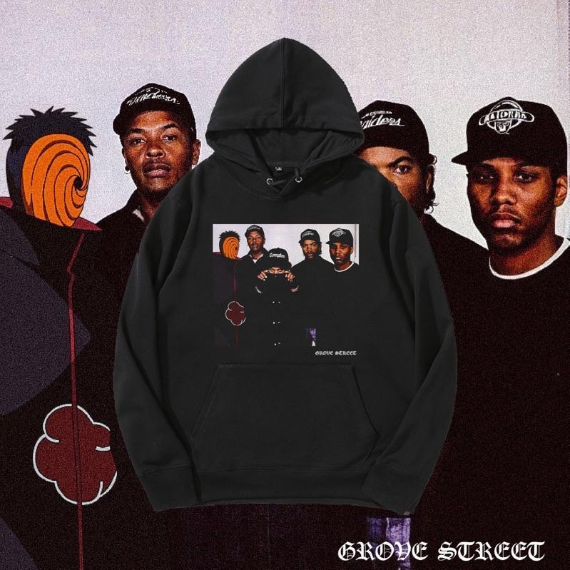 〔GroveStreet〕 Obito x N.W.A Hoodie 幫派饒舌 帶土 重磅帽踢 vintage