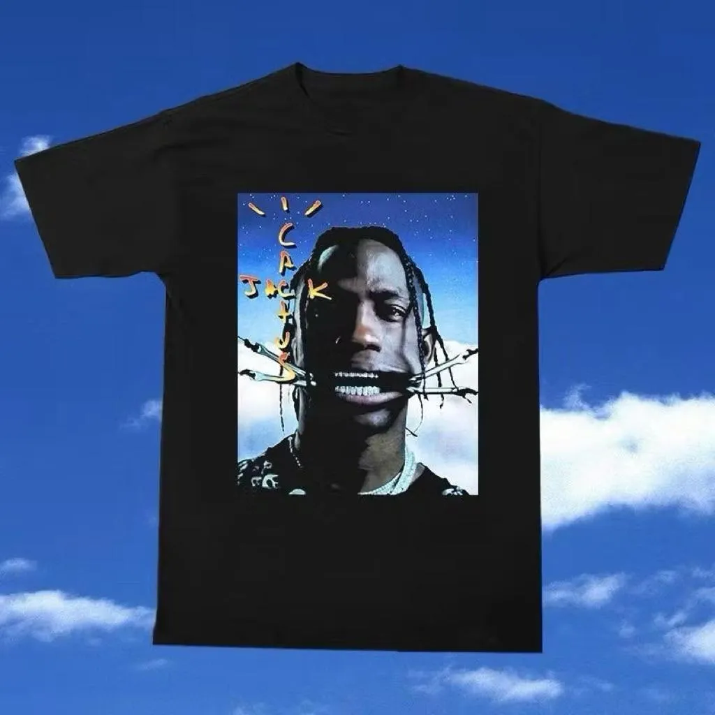 〔GroveStreet〕 TRAVIS SCOTT 抽象手繪 印花短袖 vintage tee 美式街頭 嘻哈歌手
