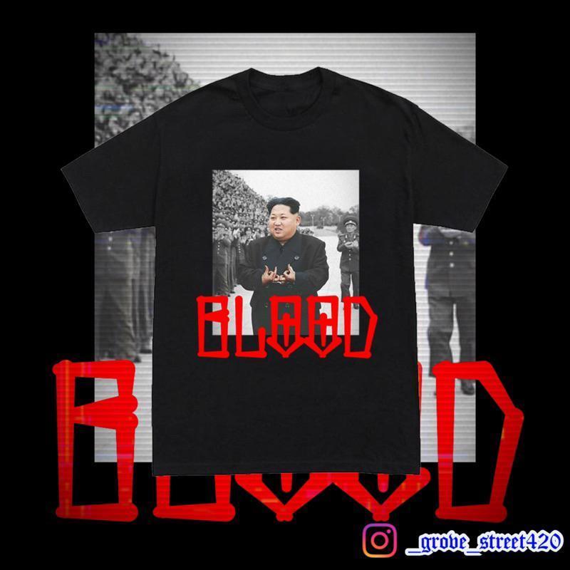 〔GroveStreet〕 Kim Jong Un Blood Vintage Tee 惡搞迷因 血幫 短Tee 兩色