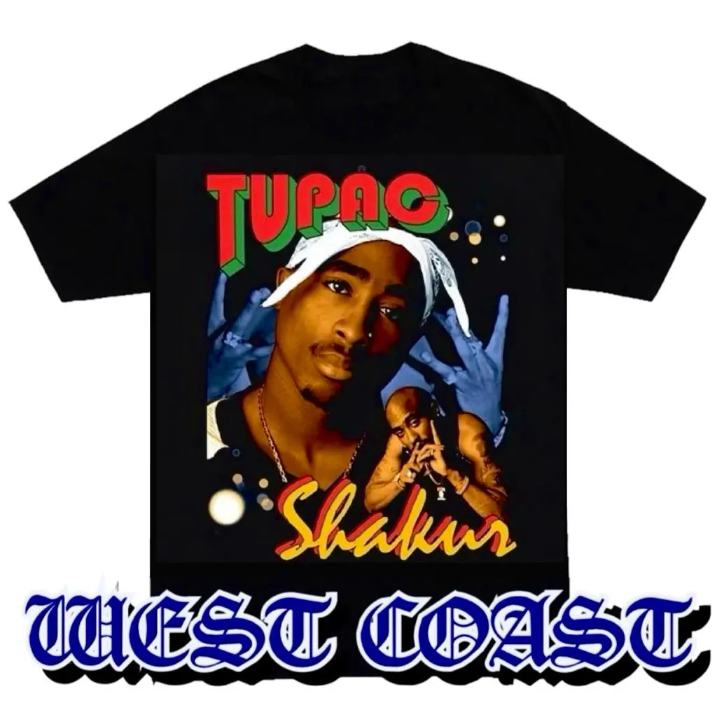 〔GroveStreet〕 2Pac 饒舌歌手 Tupac Shakur Vintage 復古印花 美式街頭 短T