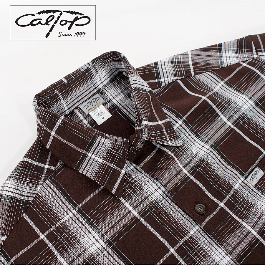 〔GroveStreet〕 現貨 CALTOP 1000S/S 格紋短袖襯衫 抗皺 西岸風格 美式街頭 Chicano