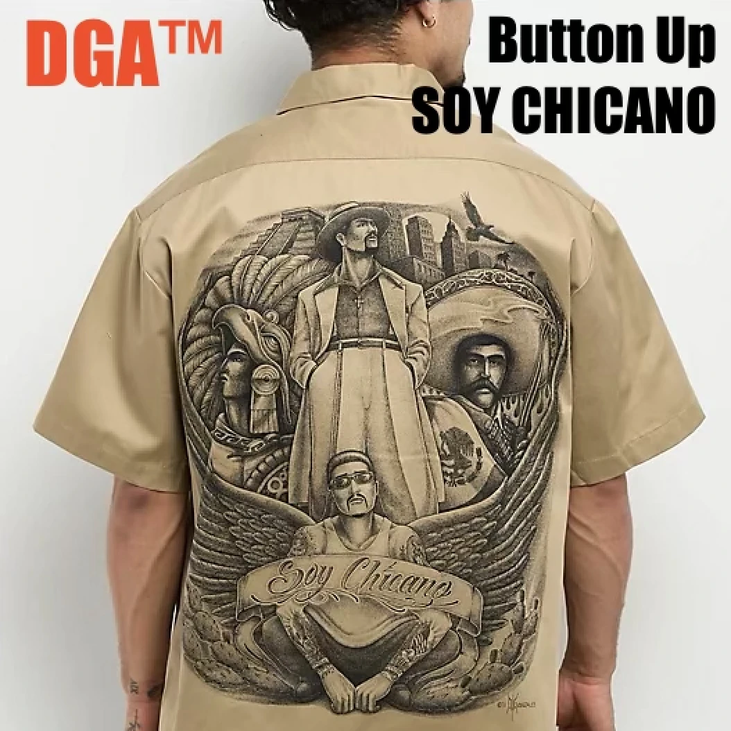〔GroveStreet〕 現貨 DGA SOY CHICANO 卡其 工裝襯衫 西岸風格 Chicano 短袖襯衫