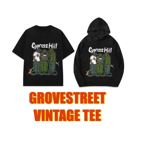 〔GroveStreet〕Cypress Hill Vintage Tee 復古 致敬Tee 西岸饒舌團體 墓園三人組