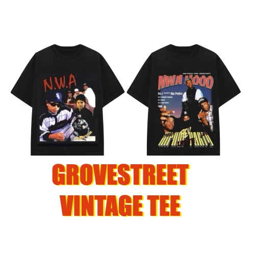 〔GroveStreet〕 N.W.A 西岸饒舌歌手 Compton Vintage Tee 復古印花 NWA 短T