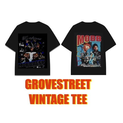 〔GroveStreet〕 MOBBDEEP Vintage 復古印花 美式街頭 短Tee mobb deep 饒舌團體