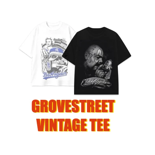 〔GroveStreet〕西岸 Chicano westside 奇卡諾 插畫 Vintage 復古印花 短袖上衣