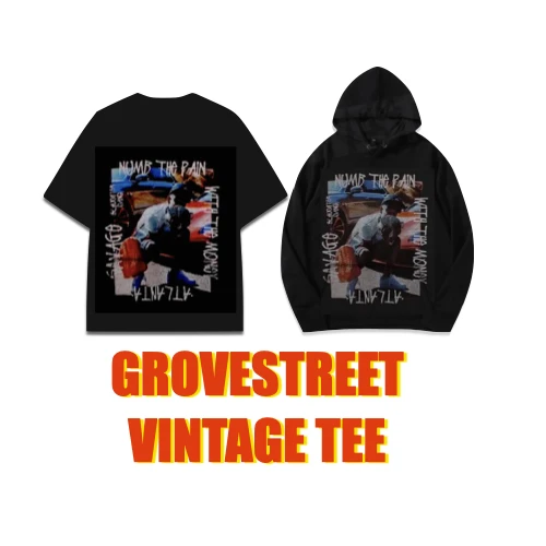 〔GroveStreet〕 21 SAVAGE Vintage Hoodie 致敬Tee Hiphop