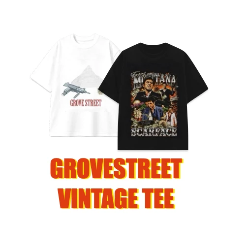 〔GroveStreet〕21SS Scarface 疤面煞星 Vintage Tee 復古印花 美式街頭 短T