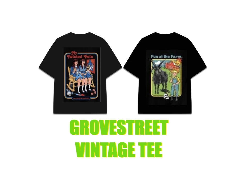 重磅小領口 vintage tee - 邪惡復古插畫Vintage Tee Devil 復古 街頭 嘻哈