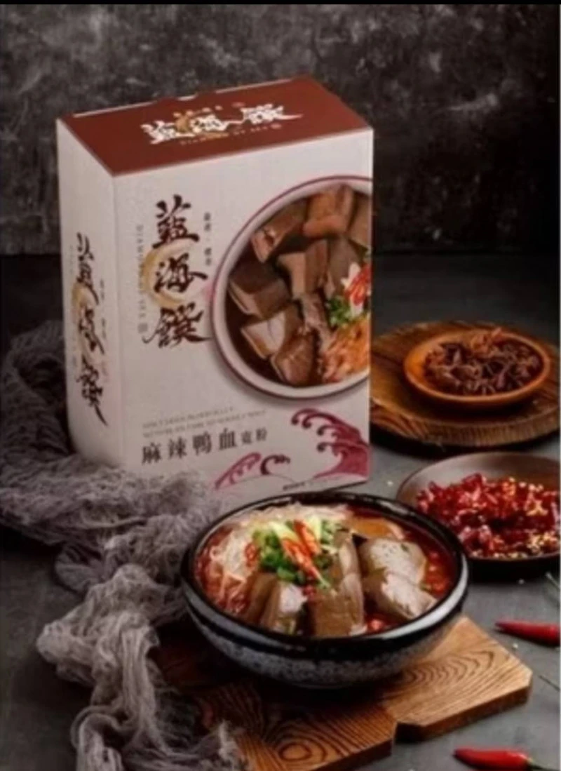 【藍海饌】麻辣鴨血臭豆腐寬粉 2入裝/盒
