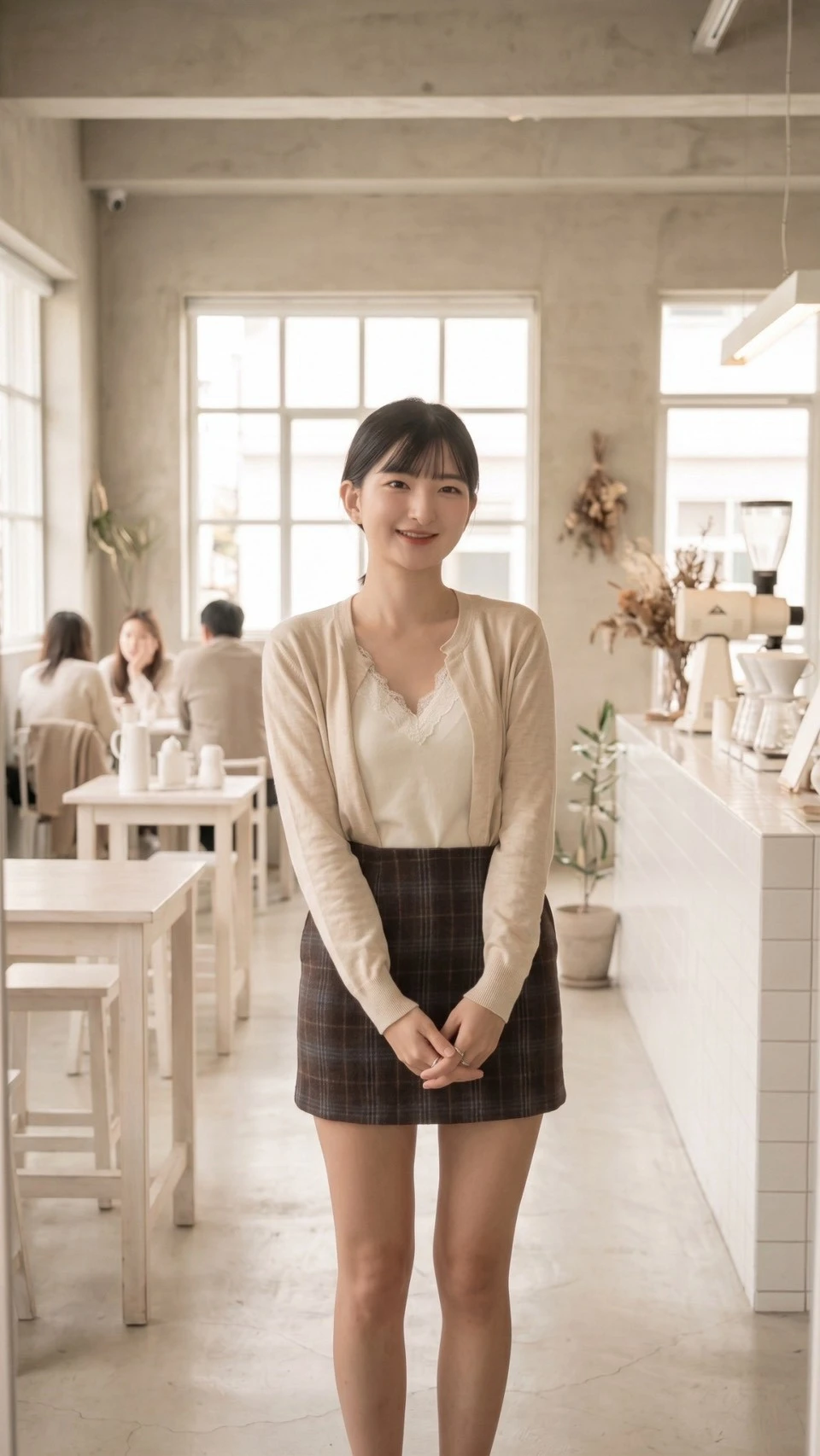 蕾絲背心+針織外 359U