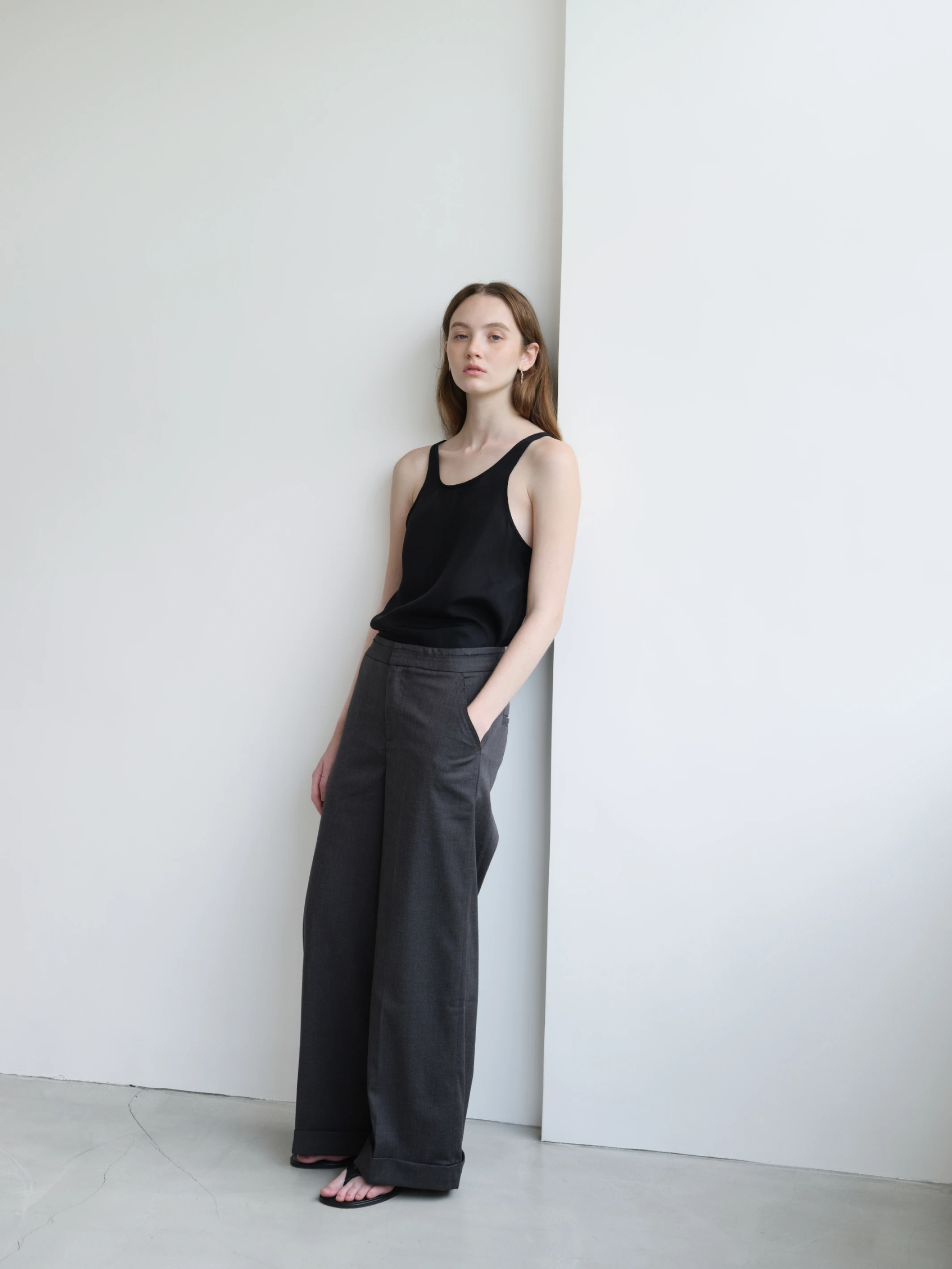 LoamBud Classic Tailored Trousers in grey