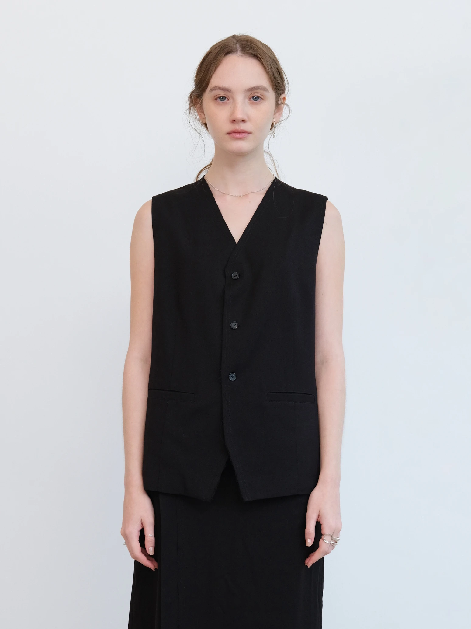 LoamBud Tailored Vest in black