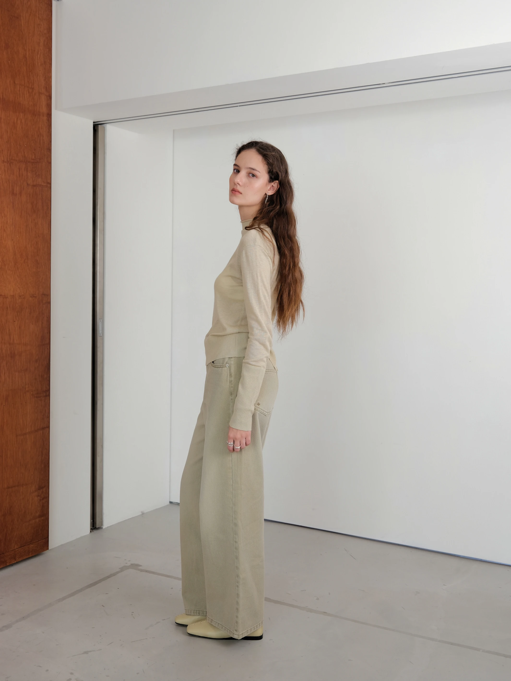 RawForm Classic Straight Denim in beige