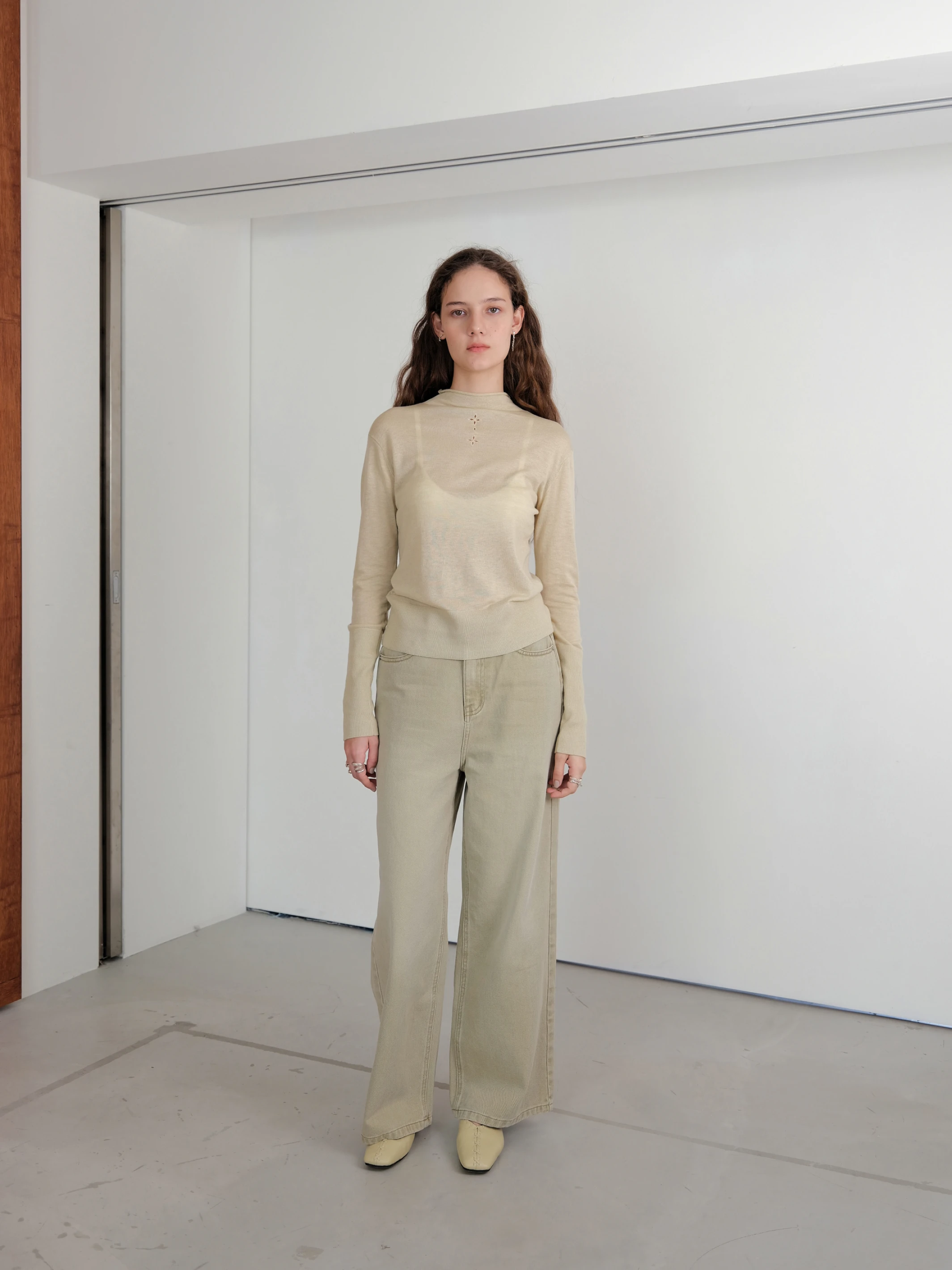 RawForm Classic Straight Denim in beige