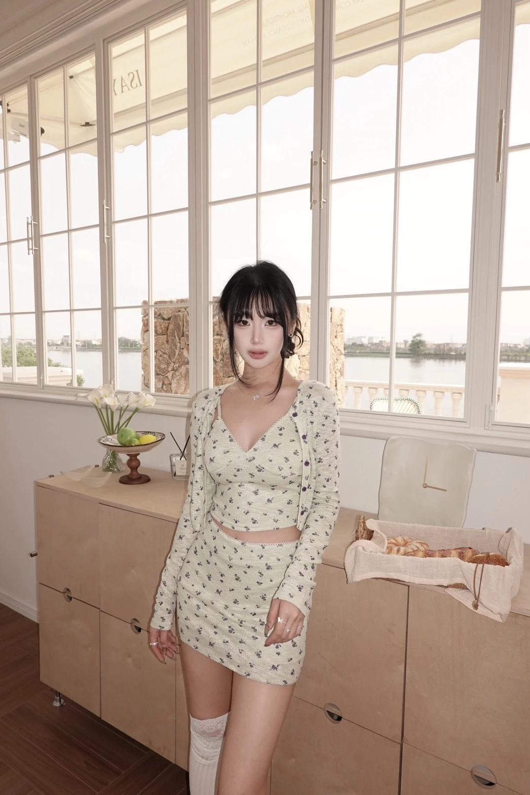 (Krystal團購)夏日精靈碎花三件套裝