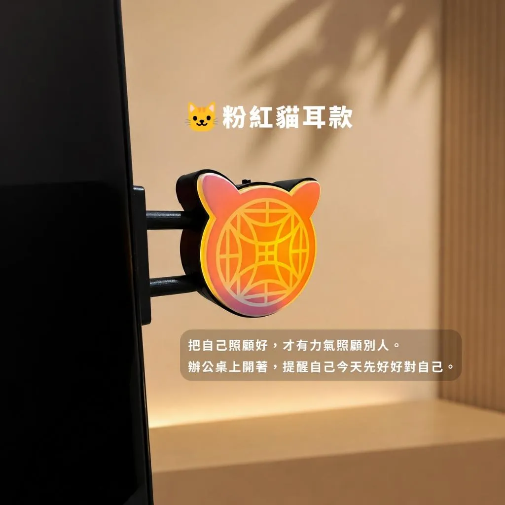 極光盾 Logo 磁吸小燈箱 療癒辦公桌小物