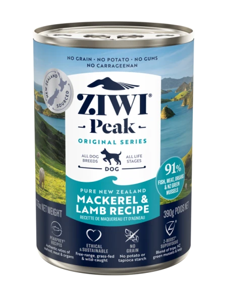 ZIWI巔峰 鯖魚羊肉 經典狗主食罐