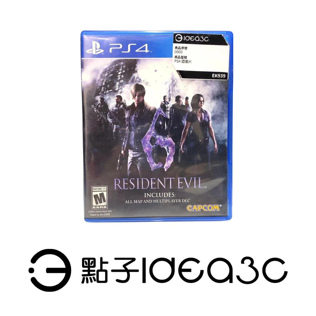 PS4 遊戲片｜惡靈古堡6 BIOHAZARD 6｜動作冒險遊戲