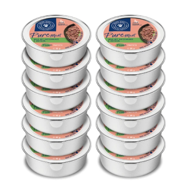 Pets deli 派莉 低敏純肉貓主食餐盒系列-野豬+貓草 85gx12入