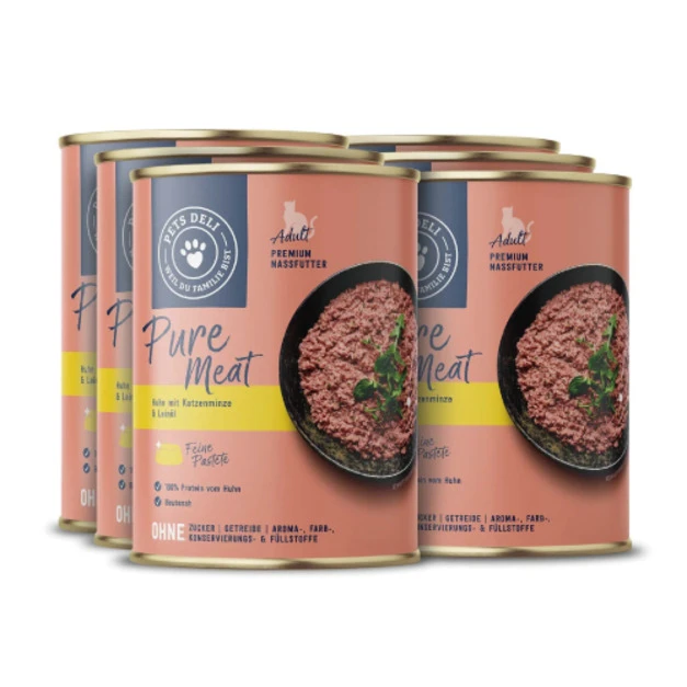 Pets deli 派莉 低敏純肉貓主食罐系列-雞肉+貓薄荷 400gx6入