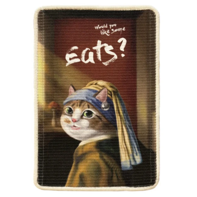 Eat's易特廚 藝術貓劍麻抓畫(不含畫框) 多款可選