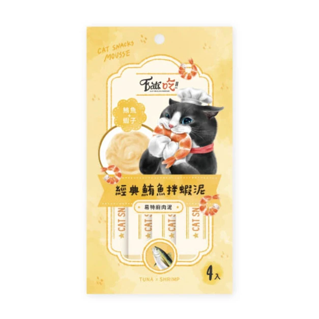 Eat's 易特廚肉泥-經典鮪魚拌蝦泥(鮪魚+蝦)15gx4條