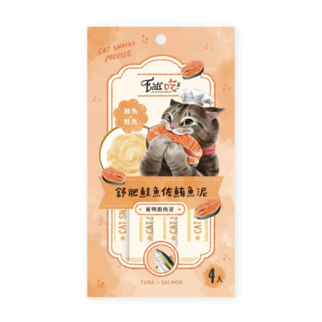 Eat's 易特廚肉泥-舒肥鮭魚佐鮪魚泥(鮪魚+鮭魚)15gx4條