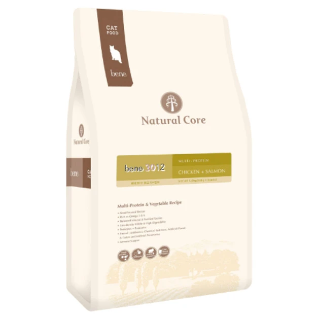 韓國 NATURAL CORE 自然核心 bene低敏水解蛋白貓糧-雞肉+鮭魚 1.5kg