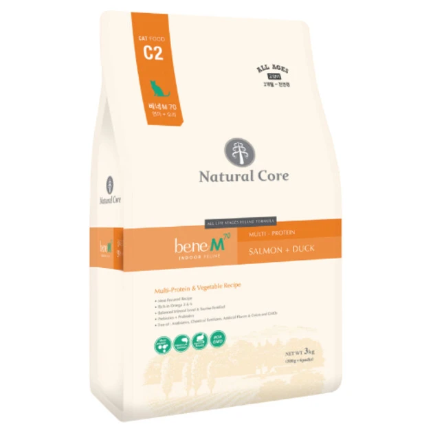 韓國 NATURAL CORE 自然核心bene低敏水解蛋白貓糧-鮭魚+鴨肉 3kg