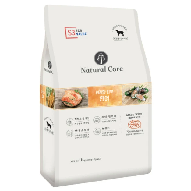 韓國 NATURAL CORE 自然核心 ECO低敏水解蛋白狗糧-鮭魚 1kg