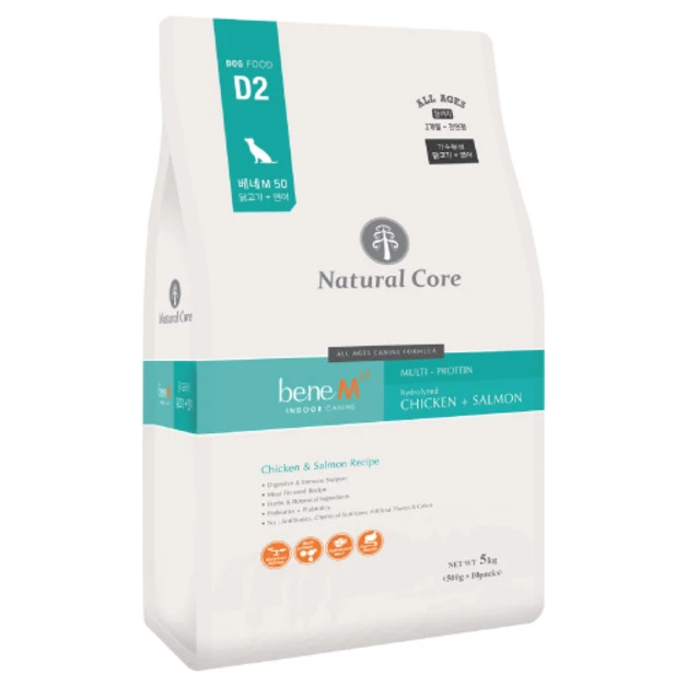 韓國 NATURAL CORE 自然核心 bene低敏水解蛋白狗糧-雞肉+鮭魚 2kg