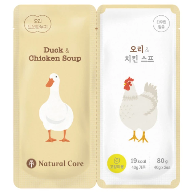 韓國 NATURAL CORE 自然核心 營養雙袋-鴨肉&雞肉 40gx2入