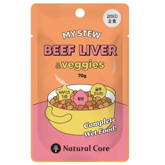 韓國 NATURAL CORE 自然核心 我的燉菜主食系列-雞肉牛肉蔬菜 70g
