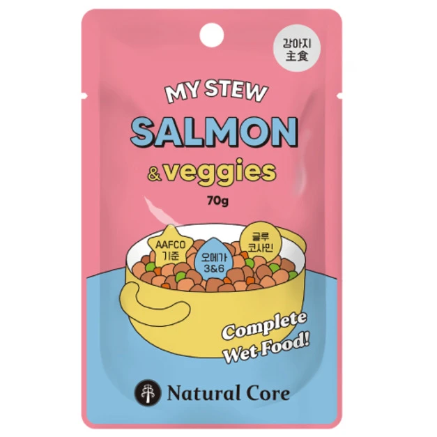 韓國 NATURAL CORE 自然核心 我的燉菜主食系列-雞肉鮭魚蔬菜 70g