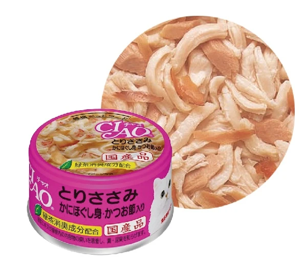(箱售24罐入）【日本CIAO】旨定罐A17號(雞肉.蟹肉)/85g