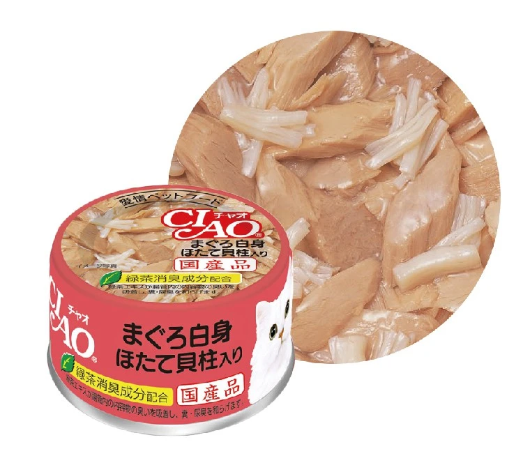 (箱售24罐入）【日本CIAO】旨定罐A82號(鮪.干貝)/85g