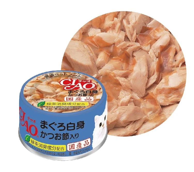 (箱售24罐入）【日本CIAO】旨定罐A85號(鮪.柴魚片)/85g